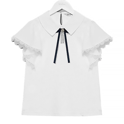 Блузка школьная для девочки Deloras Z64337S белая 1